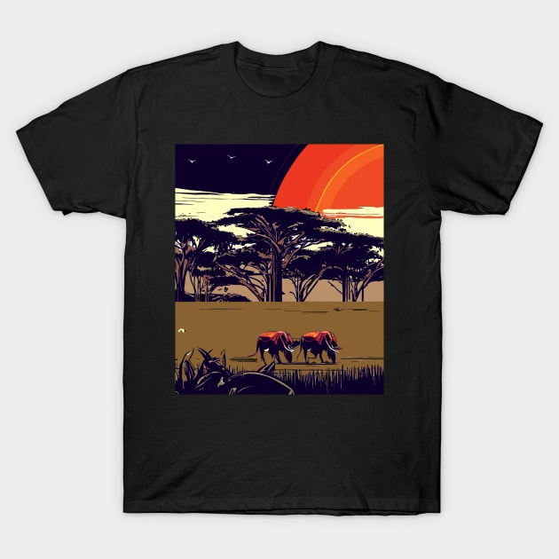 Zambia landscape T-Shirt by TomFrontierArt